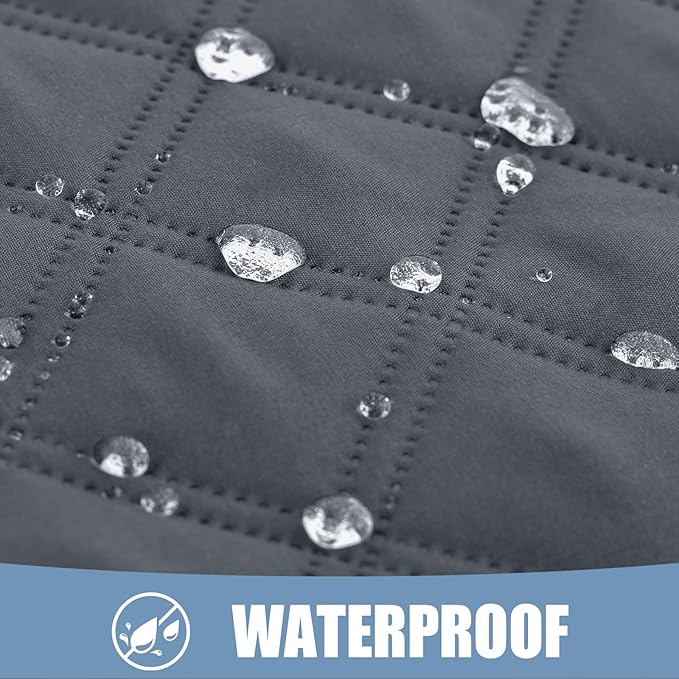 Smiry Waterproof Dog Bed Cover Pet Blanket, Soft Washable Dog Blanket for Furniture Bed Couch Sofa Reversible, Checkered (82"x102", Dark Grey/Black)