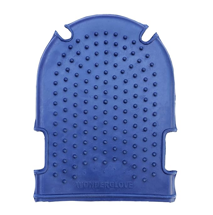 Grewal Equestrian Wonder Grooming Glove-Double Sided (Navy Blue)