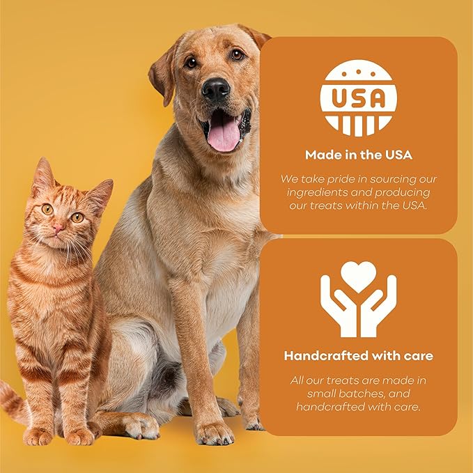 Skona PetFood Chicken Breast Jerky Dog Treats & Cat Jerky Treats, High Protein, Single-Ingredient Training Snacks, Vitamin-Rich, USA Made, Supports Heart, Eye & Dental Health, Healthy & Tasty, 4oz