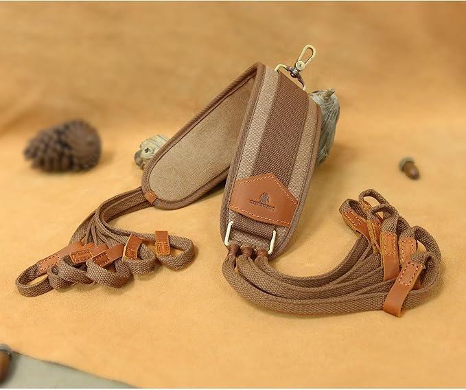 WAYNE'S DOG Canvas Duck Game Carrier - 12 Drops, Slip Noose - Bird Tote, Waterfowl & Goose Hanger, Duck Carrier Lanyard (Brown)