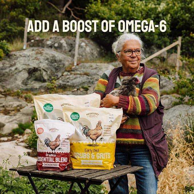 Hatortempt Non-GMO Chicken Feed - 10 lb, Pack of 1 - High Protein Formula - Mealworms for Chickens - Egg Shell Strength - Calcium Grit - Layer Nutrition & Layer Feed