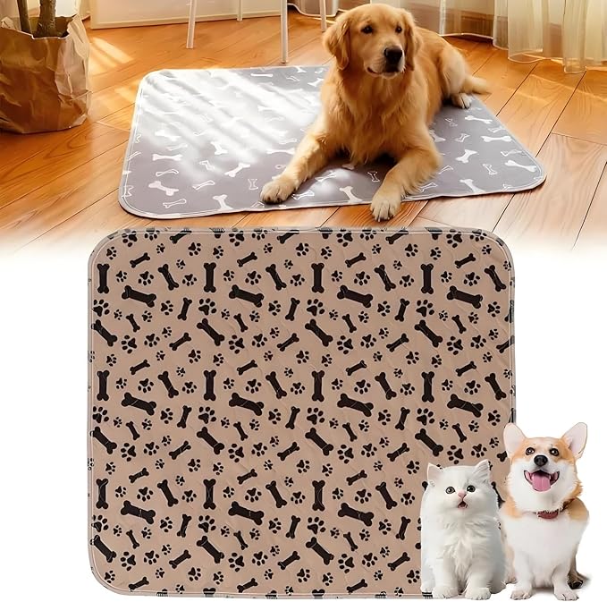 Puppypad Pee Pads for Dogs, 2026 Upgraded Washable Puppy Pad with Pheromones, PuppyPad.com Pee Pad - Leak & Odor Proof, Non-Slip Base, Easy to Clean & Reusable (Brown-b M: 27.6" × 31.5")