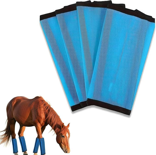 Horse Fly Boot,Loose Fitting Fly Boots for Horses Set of 4,Leggings for Horse Design Protect Horses Legs No More Horsefly Nuisance Greatly&Reduce Stressful Stomping,Breathable/Universal