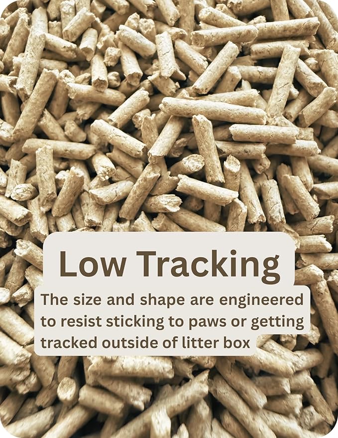 Plant-Based Bamboo Fiber Cat Litter, Green & Eco Friendly, Flushable & Resealable, Instant Clumping, Dust Free, Superb Odor Control, 5.3Pounds, Unscented