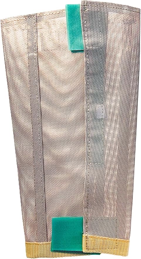 Horse Fly Boots - Horse Fly Protection, Fly Boots for Horses, Breathable Mesh [Set of 4], Heat-Reflective Light Grey, Adjust. Velcro, Durable Stays, Protective Leg Wear