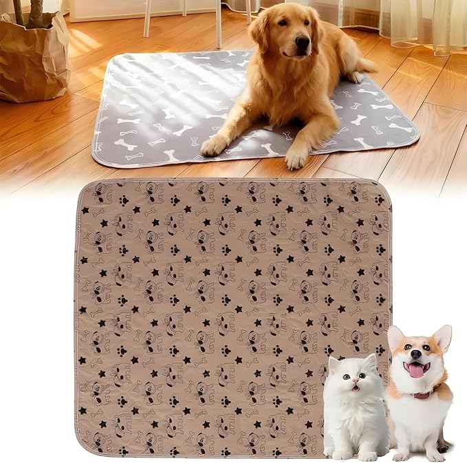 wartleves Puppypad Pee Pads for Dogs, 2026 Upgraded Washable Puppy Pad with Pheromones, PuppyPad.com Pee Pad - Leak & Odor Proof, Non-Slip Base, Easy to Clean & Reusable (Brown-a S: 15.7" × 23.6")