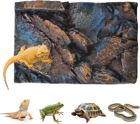 Rock Terrarium Background, 3D Reptile Tank Background Board Amphibian Stereo Backdrop Wall Reptile Stereo Decoration Aquarium Decoration Reptile Gecko Frog Lizard