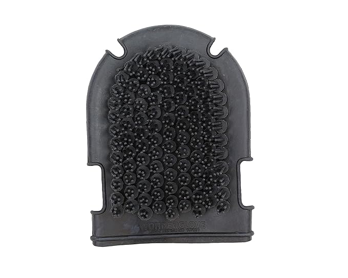 Grewal Equestrian Wonder Grooming Glove-Double Sided (Black)