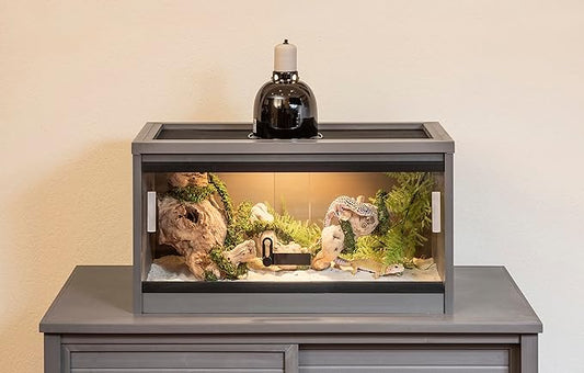 New Age Pet ECOFLEX Small Reptile Enclosure with Matching Cabinet Stand Set in Grey