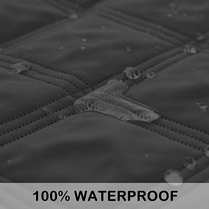 fuguitex Waterproof Dog Blanket Reversible for Small Dogs Resistant Leakproof Washable Couch Cushion Bed Protector Cover for Indoor Furniture Pet Friendly（52"*82",Dark Grey+Grey