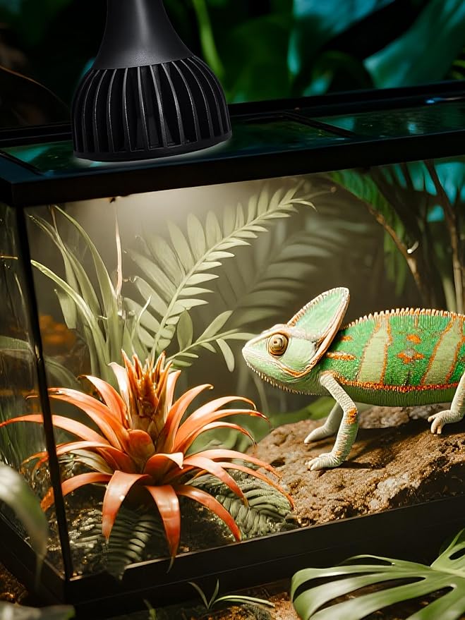 LED UVB Light for Reptiles, 10W 10.0 LED UVA UVB Lamp, Reptile UVB Bulb for Bearded Dragon Lizard Gecko Snake Turtle, Provide Sufficient UVB Exposure Tropical & Desert Reptiles