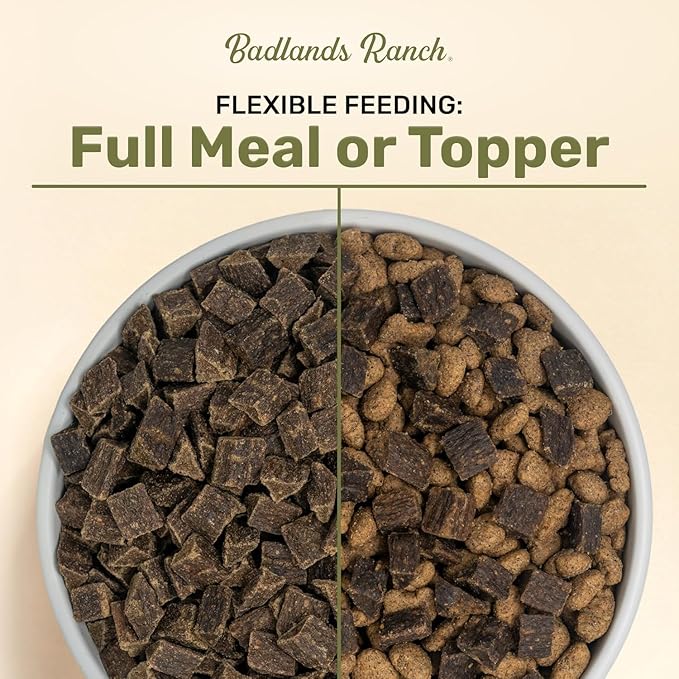 BADLANDS RANCH by Katherine Heigl- Superfood Complete, Air-Dried Adult Dog Food - High Protein, Zero Fillers, Superfood Nutrition (64 Ounce (Pack of 4), Beef)