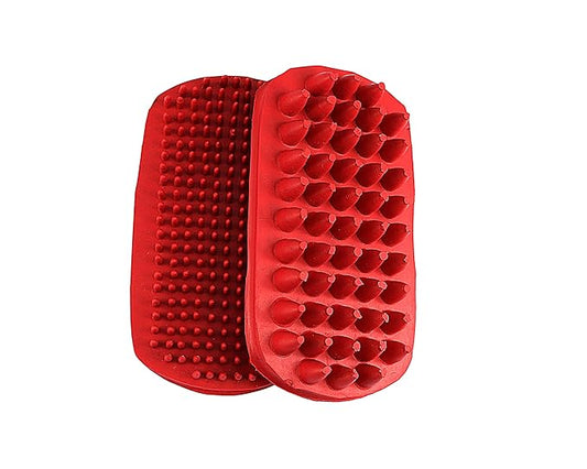 Grewal Equestrian Velvet Touch Groomer Set (Red)
