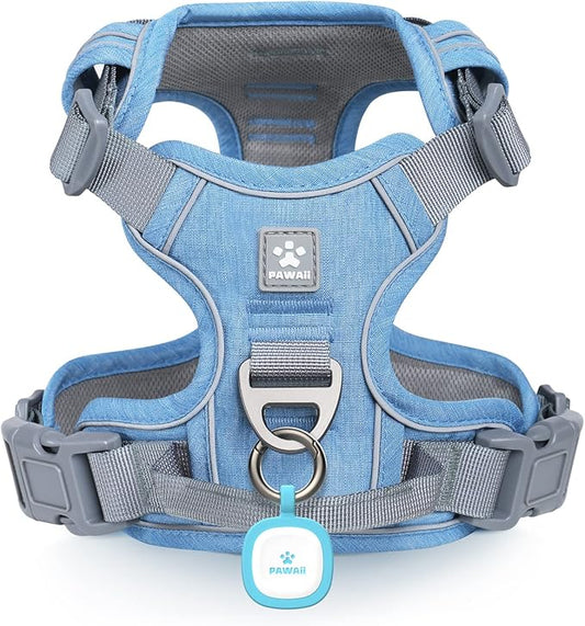 Pawaii Dog Harness for Small Dogs, Dog Harness with Pet ID Tag, No Choke Dog Harness, Adjustable Soft Padded Pet Vest with Easy Control Handle