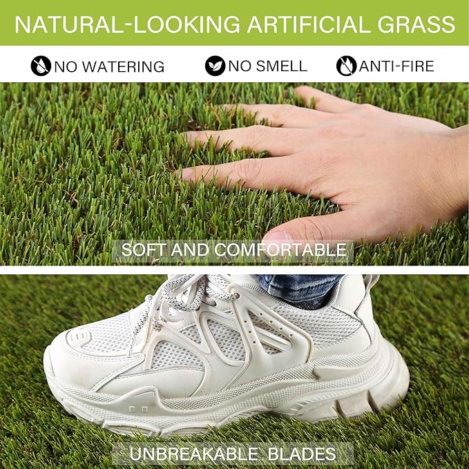 SUNTURF Dog Grass Pads 6 x 8 FT Artificial Grass Pee Pads for Dogs Potty Fake Grass Rug Turf Mat for Dogs Training Indoor Outdoor Garden Lawn Artificial Grass Rug