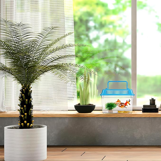 STOBOK 4pcs Mini Portable Fish Tank Animals for Mini Turtles Plastic Terrarium Single Fish Aquarium Reptile Terrarium Habitat Aquarium Breeding Tank Turtle Feeding Box Turtle Holder