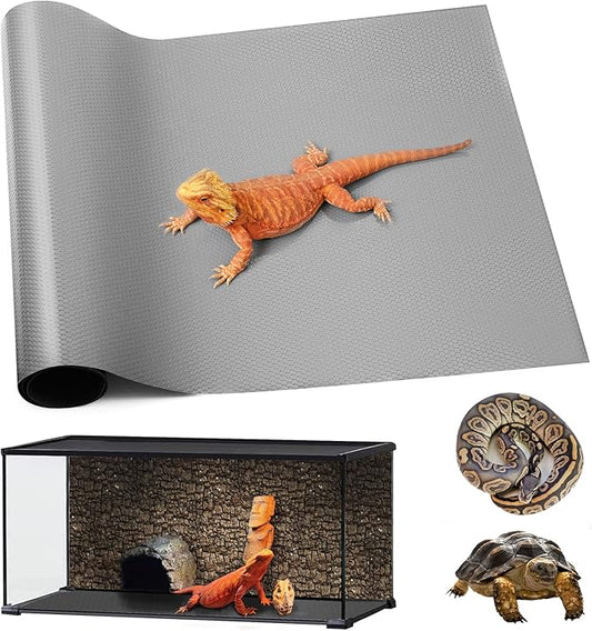 Bearded Dragon Mat 1Pack 18x36, Reptile Tank Accessories, Terrarium Liner Bedding, Non-Adhesive Reptile Substrate Mat for Bearded Dragon, Leopard Gecko, Lizard, Tortoise, Iguana Tank
