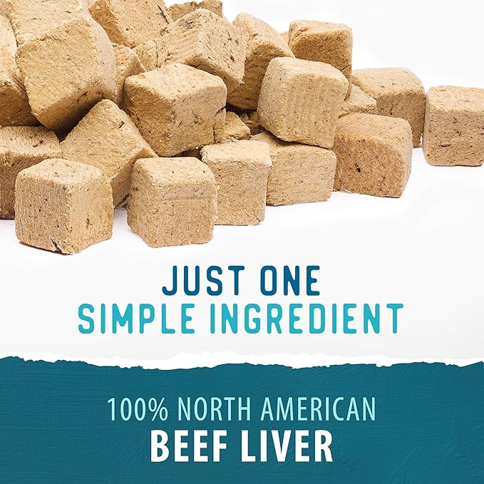 Caledon Farms Freeze Dried Beef Liver Bites Dog Treats, 150 Grams/5.3OZ