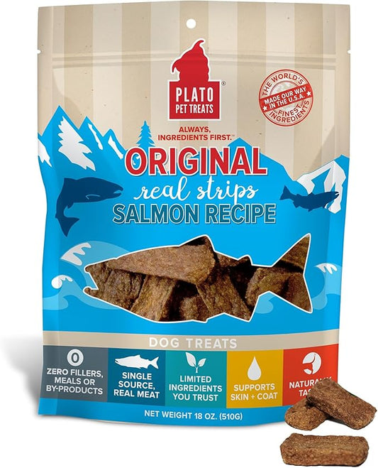 Plato Original Real Strips Salmon 18oz