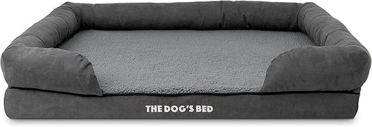 The Dog's Bed Replacement Outer Cover ONLY (Outer Cover ONLY - NO Bed, NO Waterproof Inner) for The Dog's Bed, Washable Plush Fabric, Extra Large (Grey Plush)