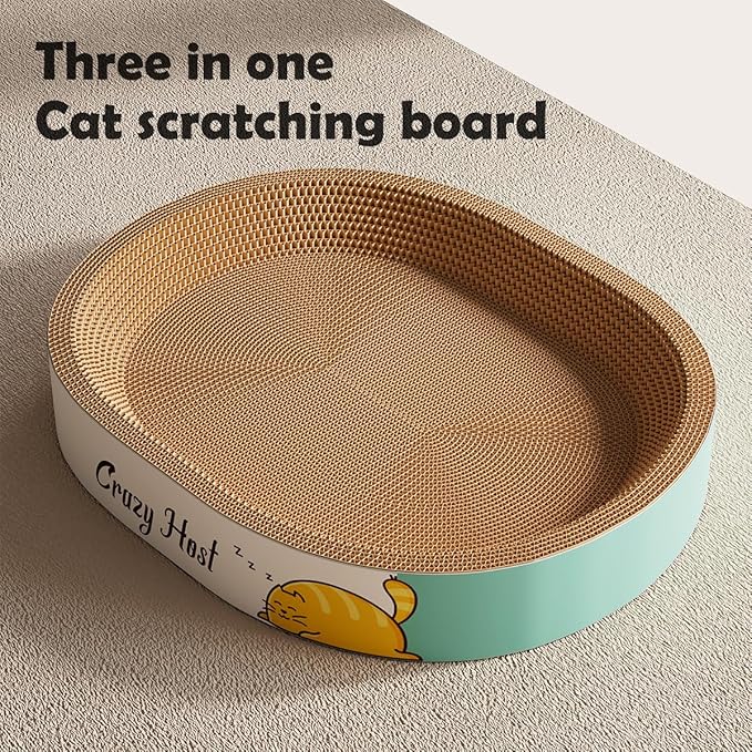 Pet Scratching Board Cat Scratch Pad for Indoor Sleeping (21.6" L x 15.7" W x 3.5" H)