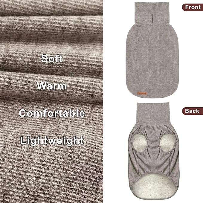 Mosucoirl Dog Sweaters Pet Pullover,Turtleneck Doggy Sweatshirt for Extra Large Dogs Thick Warm Dog Clothes Fleece Soft Winter Puppy Hoodies Outfit for Small Medium Large Dogs XS-4XL (Khaki, 3XL)