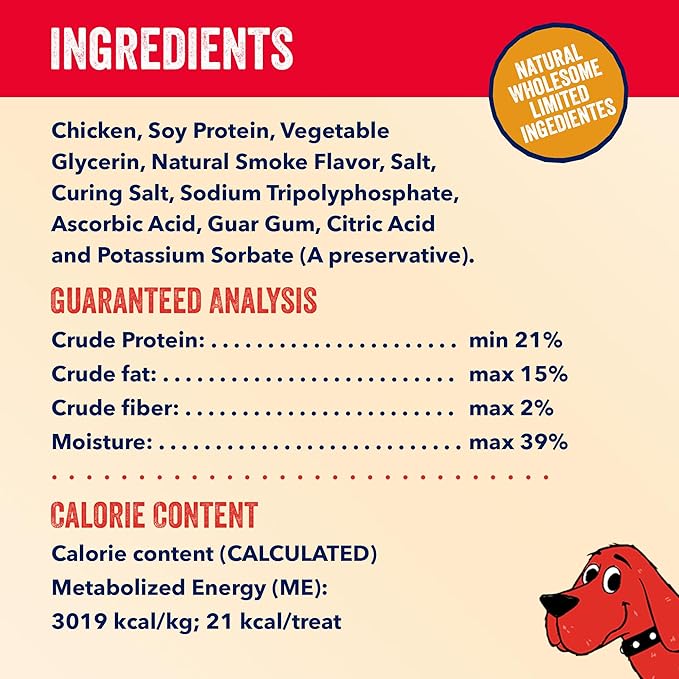 Clifford The Big Red Dog Soft Training Treats for Puppies and Dogs – Healthy, High Protein, Grain Free, Soft Puppy Treats for Small Dogs and Large – Real Chicken Mini Meatballs – 24oz