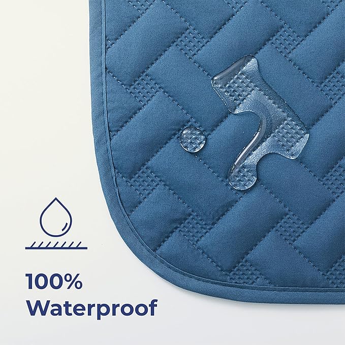 gogobunny 100% Double Sided Waterproof Dog Blanket Soft Pet Bed Cover Reversible Protect Furniture Couch Sofa Car for Puppy Cat Kids (Dark Blue/Light Blue, 30x30 Inch (Pack of 1))