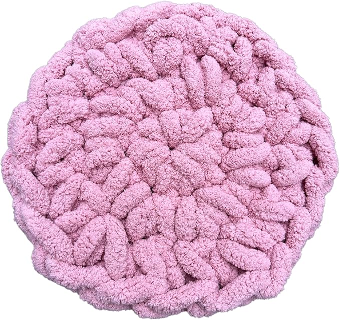Cat Knitted Bed Mat, Extra-Soft Washable Warm Round Pads Cushions for Indoor Kittens, Cat Trees Towers, Perfect for Kneading and Sleeping (Pink,X-Large)