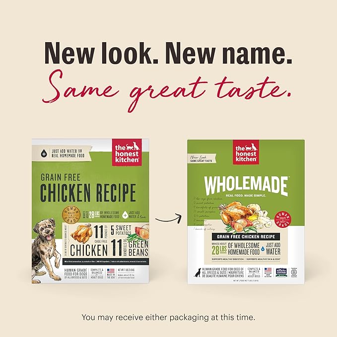 The Honest Kitchen Wholemade™ Grain Free Chicken Dog Food, 7 lb Box
