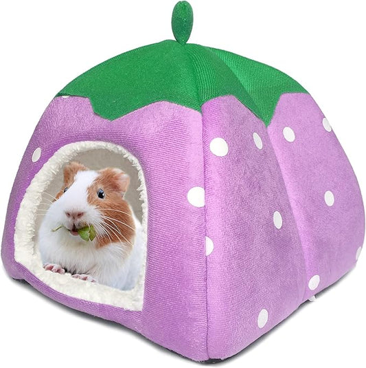 Guinea Pig Hideout Bed Dwarf Rabbit House Cave Accessories Cozy Hide-Out for Little Bunny Hedgehog Ferret Chinchilla&Other Small Animals