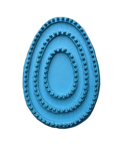 Grewal Equestrian Palm Fit Curry Comb (Pacific Blue)