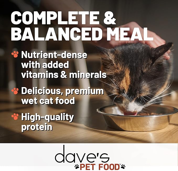 Dave's Pet Food Grain Free Wet Cat Food (Tuna & Chicken in Gravy), Naturally Healthy Canned Added Vitamins & Minerals, Wheat & Gluten-Free, 3 oz (24 Pack)