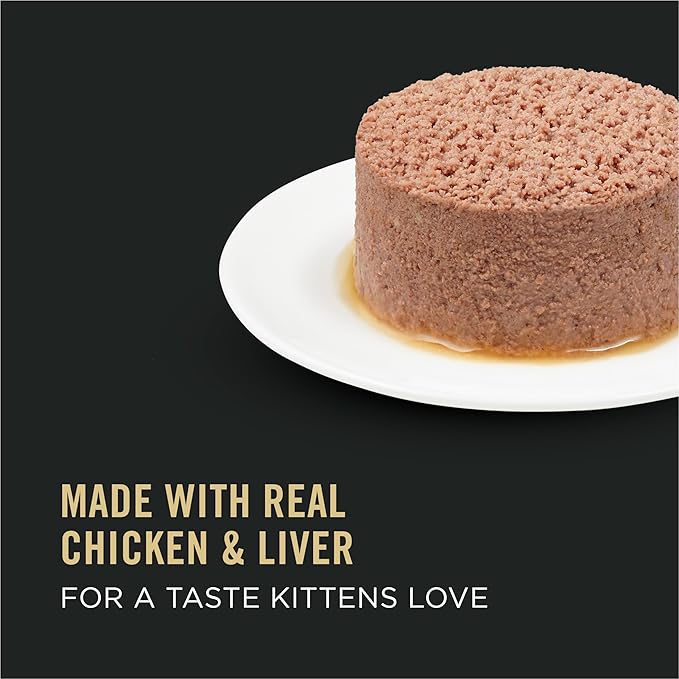Purina Pro Plan Pate, High Protein Wet Kitten Food, DEVELOPMENT Chicken & Liver Entree - (Pack of 24) 3 oz. Pull-Top Cans