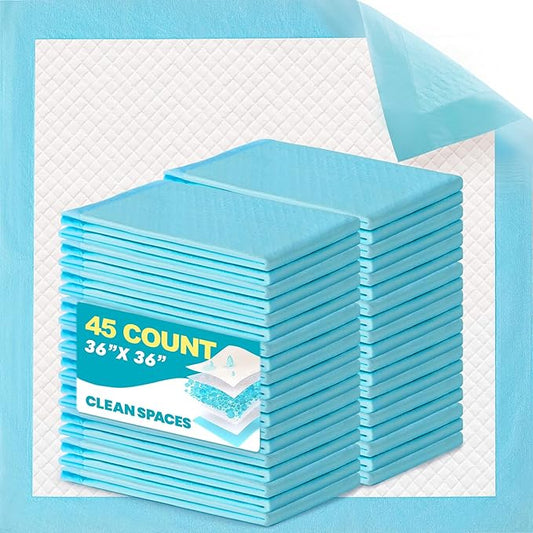 Disposable Bed Pads for Adult 36" x 36", Chucks Pads Underpads Bed Liner for Incontinence, Extra Large Puppy Pads / Dog Pee Pads / Wee Wee Pads for Training, XL, 45 Count