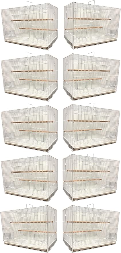 Lot of Ten Aviary Breeding Breeder Lovebird Finch Parakeet Finch Flight Cage 20"x14"x14"H
