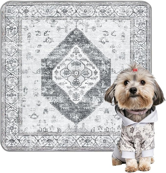 Lahome Extra-Large Washable Dog Pee Pads (72"x72") - Super Absorbent & Waterproof - Leakproof Reusable Mat for Playpens, Beds & Whelping, Convenient Cleanup,Gray