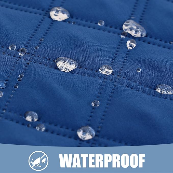 Smiry Waterproof Dog Bed Cover Pet Blanket, Soft Washable Dog Blanket for Furniture Bed Couch Sofa Reversible, Checkered (30"x80", Navy/Blue)