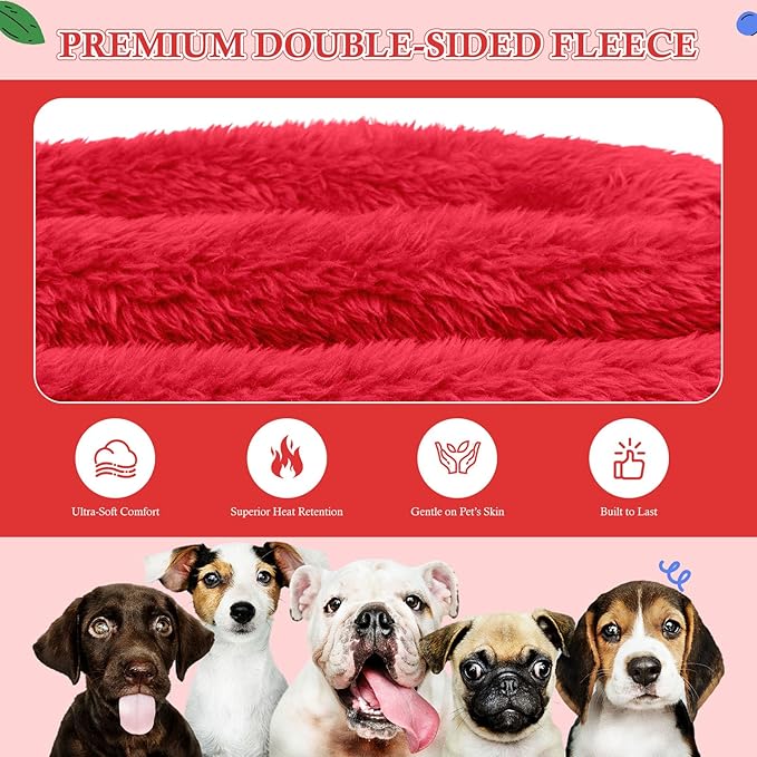 3XL Dog Sweaters for Large Dogs,Dog Hoodie,Warm Fuzzy Fleece Sweatshirt with Hood & Pocket,Leash Hole,Cozy Cold Weather Pet Clothes Sweater Hoodie for Large Dogs(Red,3XL)