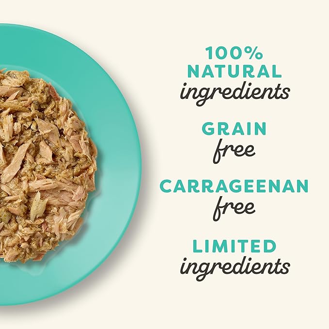 Applaws Natural Wet Cat Food in Broth, Limited and Natural Ingredients, High Protein with No Artificial Additives, Tuna Fillet, Anchovy & Seaweed in Broth (12 x 2.47oz Pouches)