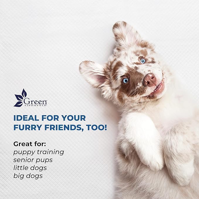 GREEN LIFESTYLE Disposable Underpads - Chucks Pads for Adults, Seniors and Children - Ideal for Incontinence Protection - Pet Disposable Pee Pads for Dogs, Cats (Pack of 50 - 36x36)