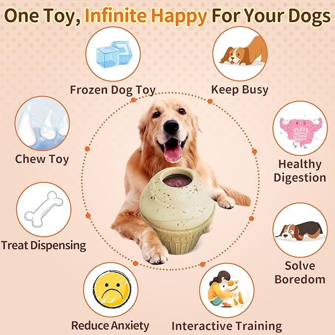 Dispensing Dog Food Dispenser, Keep Dogs Busy,Interactive Chew Toys for Small Medium Large Dogs, Power Chewer