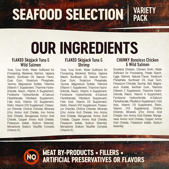 Wellness CORE Signature Selects Flaked Adult Wet Cat Food, Natural, Protein-Rich, Grain Free, 2.8 Ounce, 8 Pack (Seafood Variety Pack)