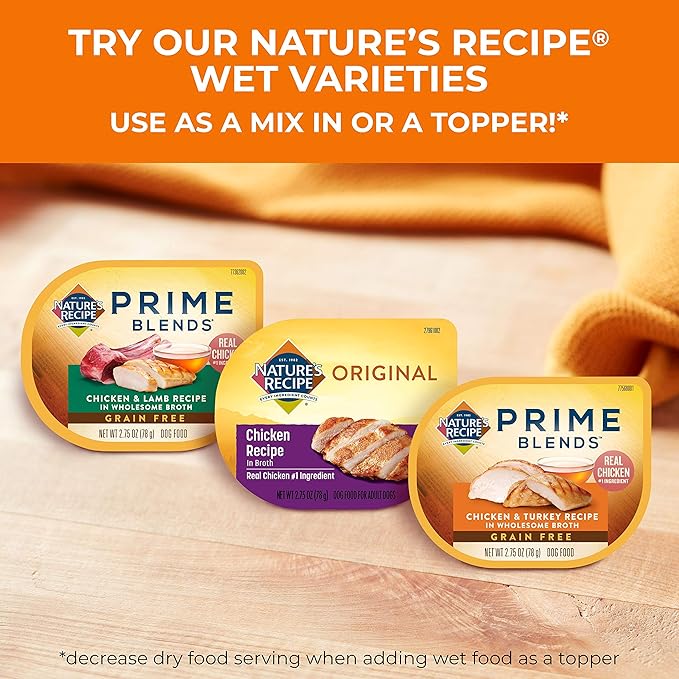Nature′s Recipe Chicken, Barley & Brown Rice Recipe Dry Dog Food, 12 lb. Bag