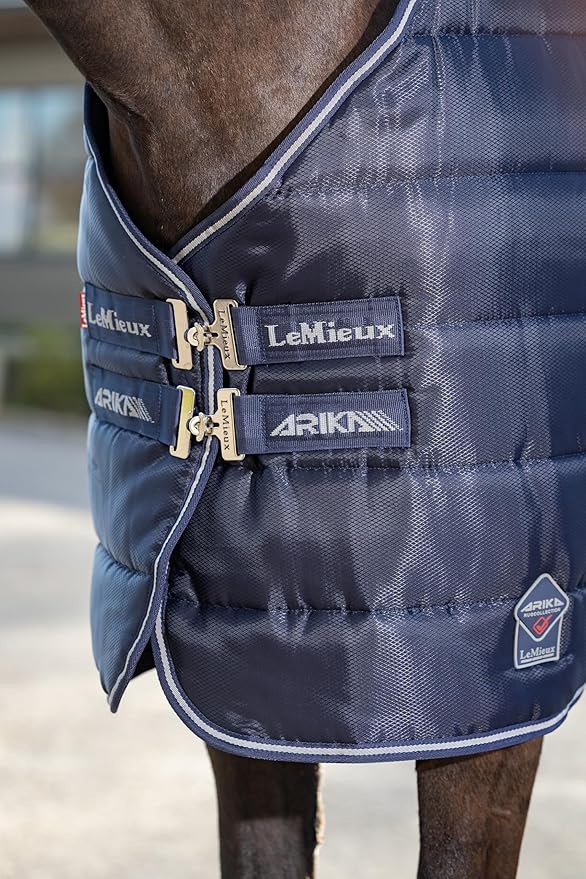 LeMieux Arika Stable-Tek 100g Blanket - Diamond Ripstop Outer - Breathable and Stain Repellent - Navy - 81"