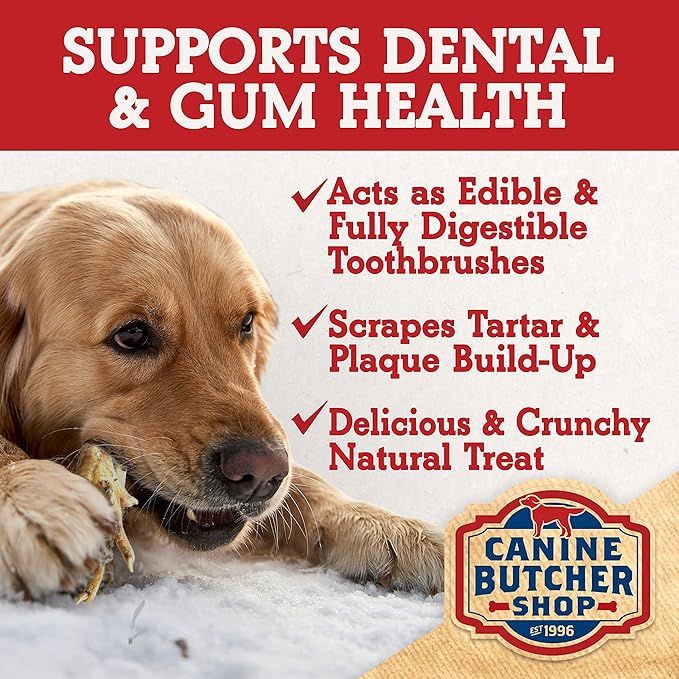 Chicken Feet Dog Treats, Raised & Made in USA (200-Pack), Dehydrated Chicken Feet, All Natural Dog Chews & Snacks