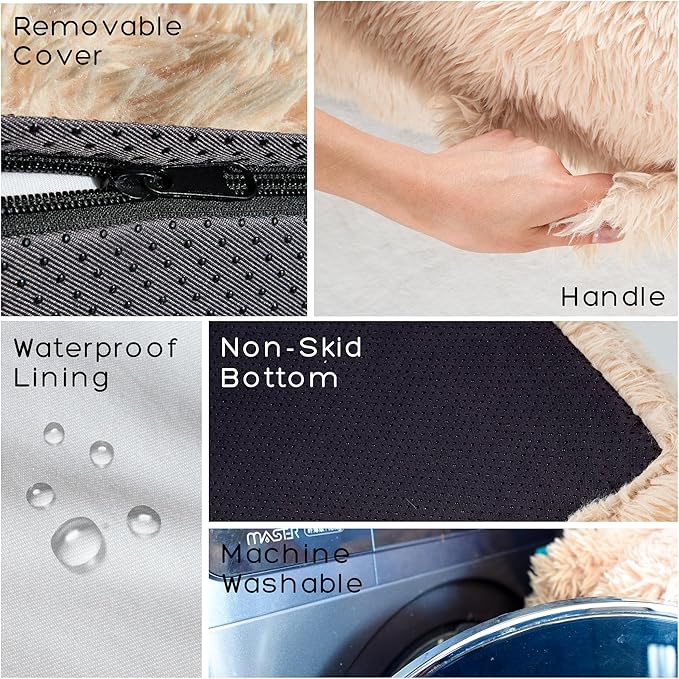 Jumbo Orthopedic Dog Bed for Large Dogs - 7-inch Thick Memory Foam Dog Bed with Pillow Removable Cover Machine Washable (Gray | Suede), 50''L x 34''W x 10''Th I Extra Large