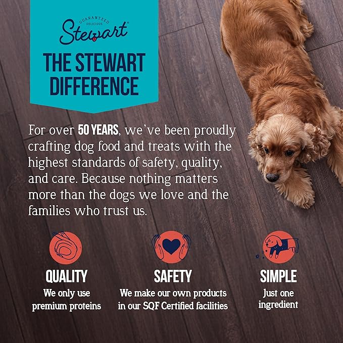 Stewart Beef Liver Dog Treats, 12 oz, ~270 Pieces, Freeze Dried Raw, Single Ingredient, 50% Protein Training Treats or Meal Topper in a Resealable Tub, Grain Free, Gluten Free