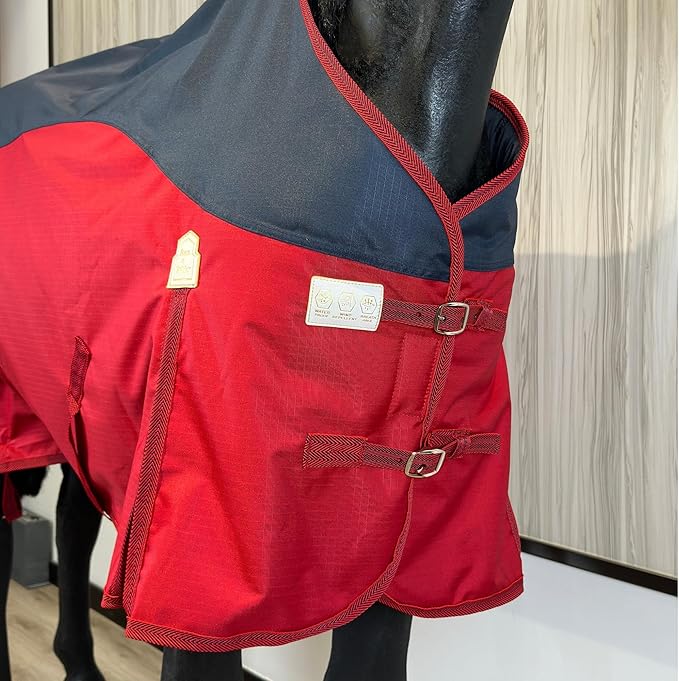 BARN & STABLE 600Denier 3000mm/3000mvp Super Waterproof & Breathable Horse Blankets for Winter with 200g Fill