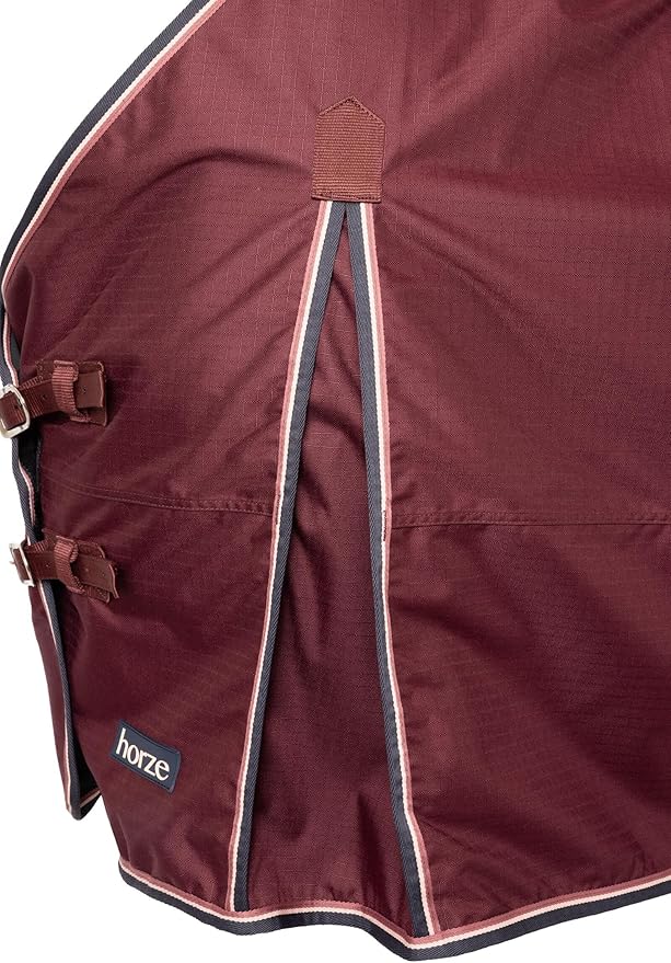 HORZE Glasgow Light Weight Waterproof Turnout Horse Sheet (No Fill) - Burgundy - 81 in